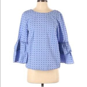 Jane and delancey boho bell sleeve boutique top ruffle blouse